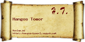 Hangos Tomor névjegykártya